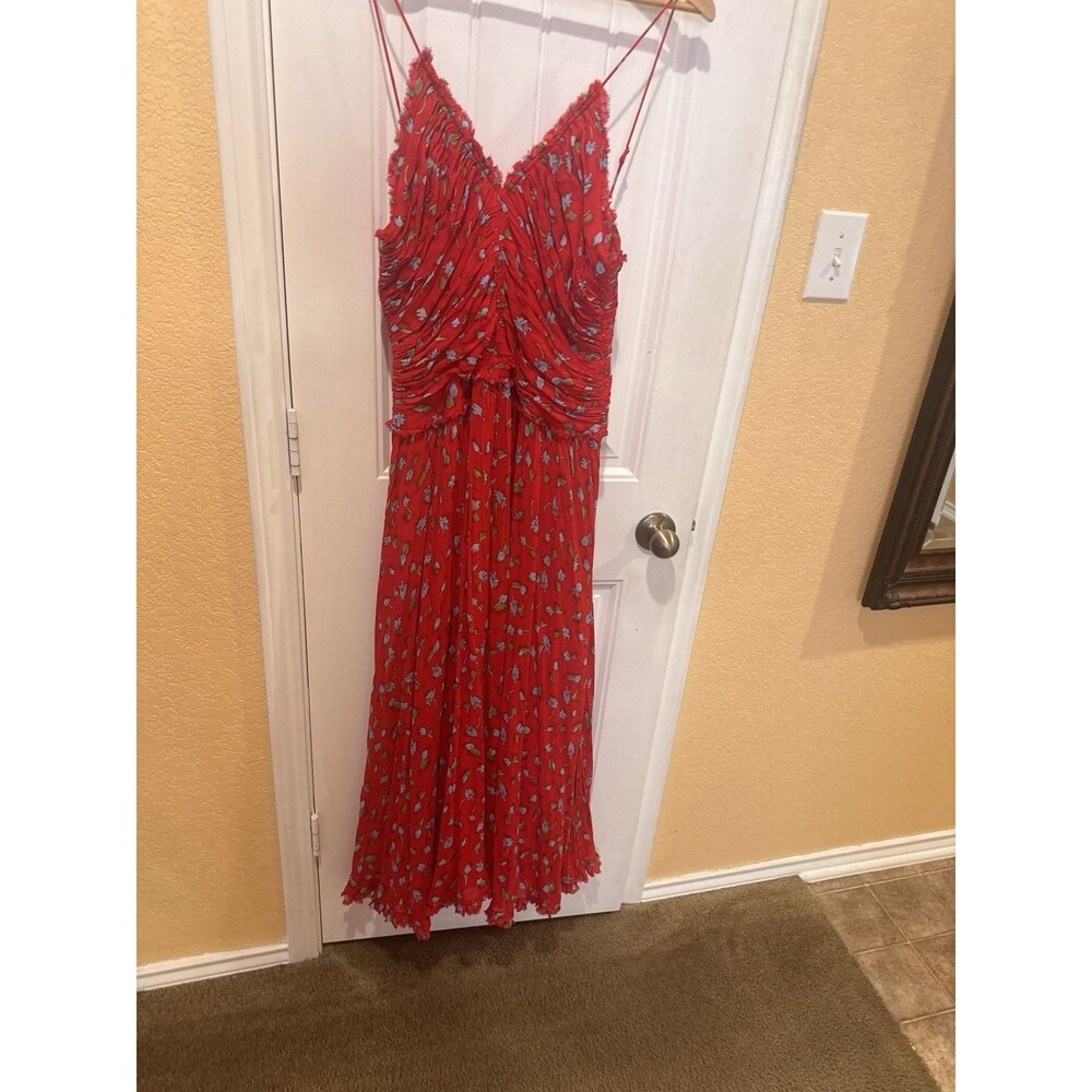 J. Crew Women's Collection Ruched Chiffon Dress Adjustable Straps Size 16 - Picture 3 of 16